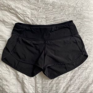 LULULEMON 🍋 Black Speed Up Running Short Sz 2